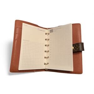 Fits Louis Vuitton PM Agenda Planner 6-Hole Daily Refill Loose Paper Grid Design